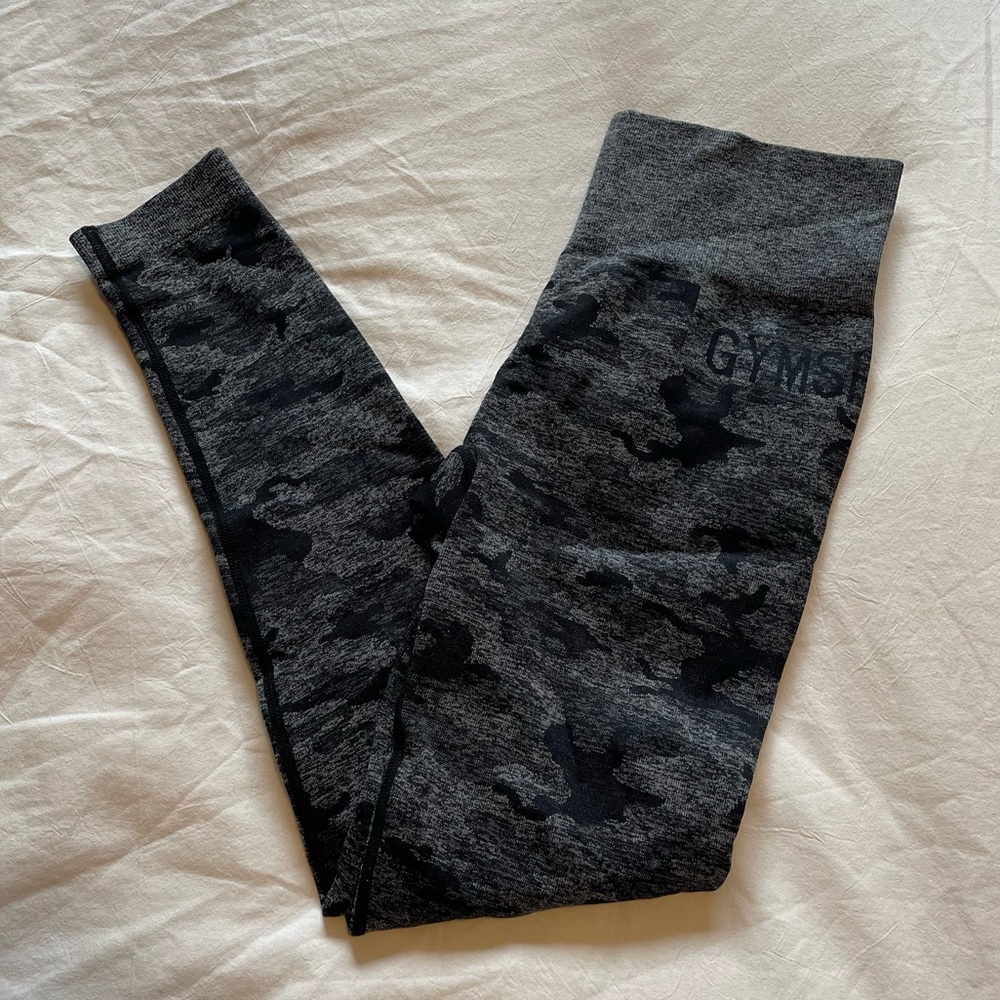 Gymshark Black/Grey Camo Leggings
